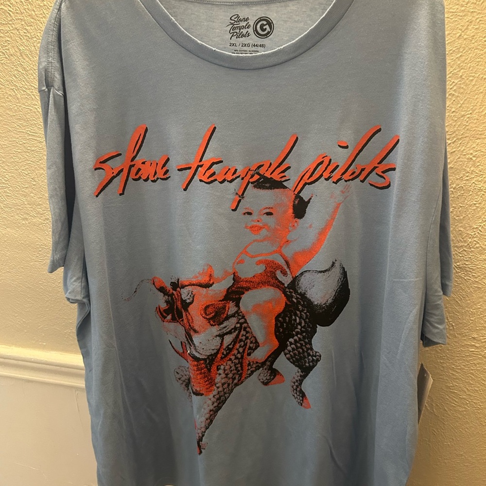Stone Temple Pilots Baby Rider Graphic Tee - Light Blue